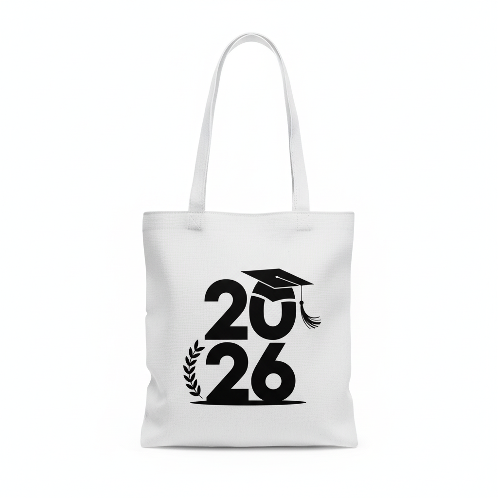 2026 Graduation Cap Laurel Tote Bag