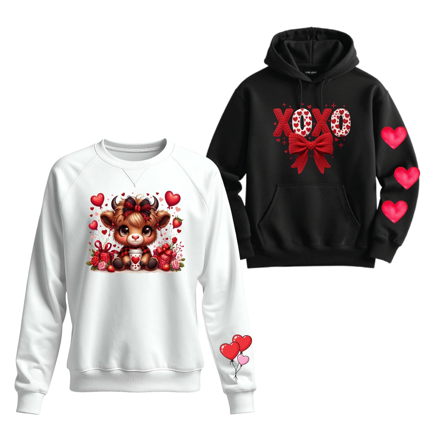 XOXO Hearts & Bow Valentine T-Shirt