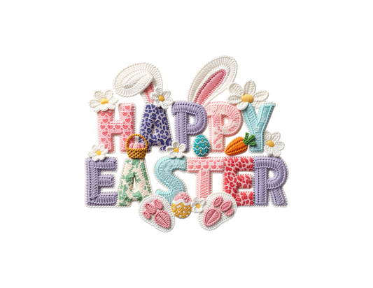 Happy Easter Embroidered T-Shirt