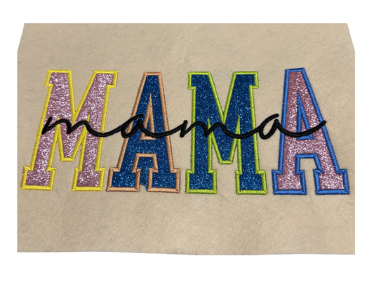 Varsity Glitter MAMA T-Shirt