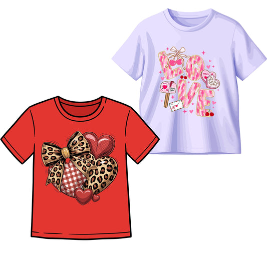 Leopard Drip LOVE Valentine T-Shirt
