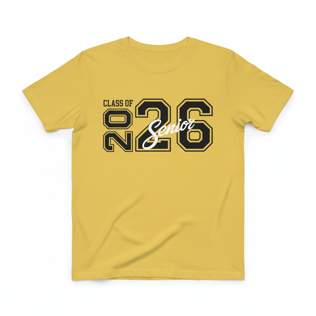 Class of 2026 Senior Yellow T-Shirt