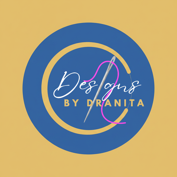 Logo on Blue Circle with Gold Background