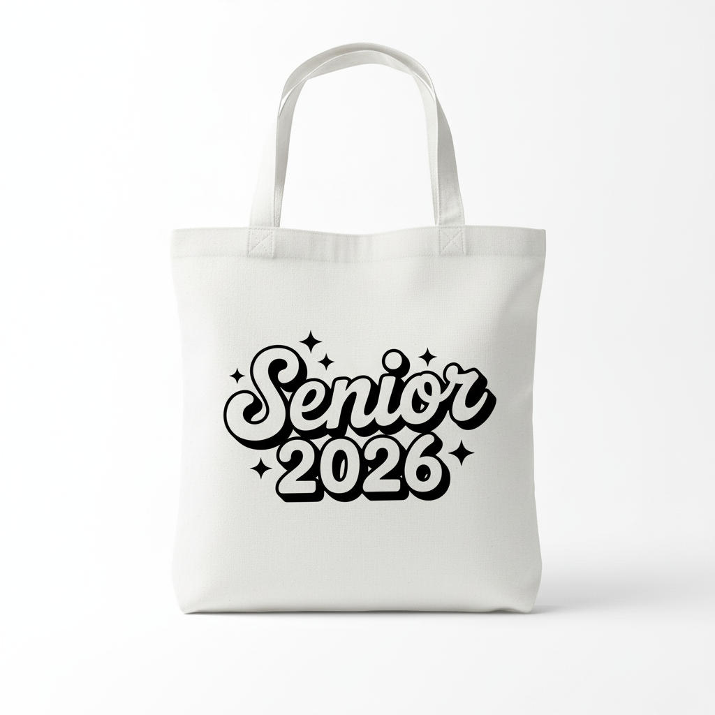 Senior 2026 Retro Shadow Tote Bag