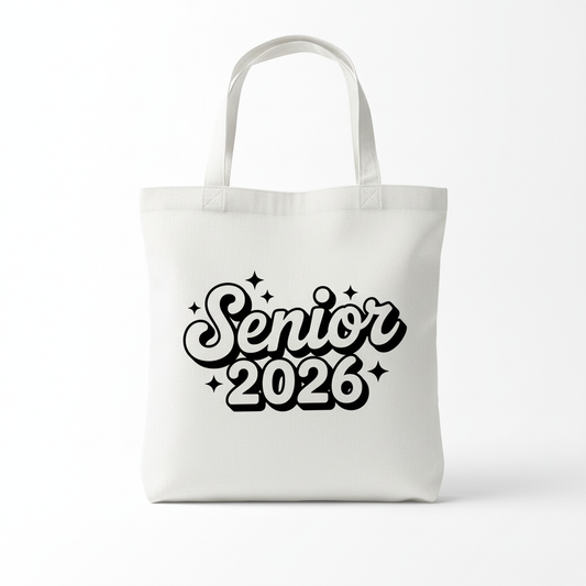 Senior 2026 Retro Shadow Tote Bag
